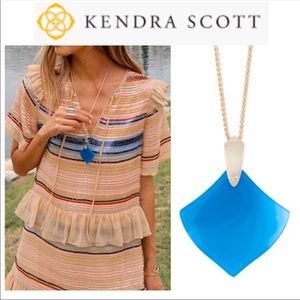 Kendra Scott Aislinn Adjustable Necklace Blue Agat